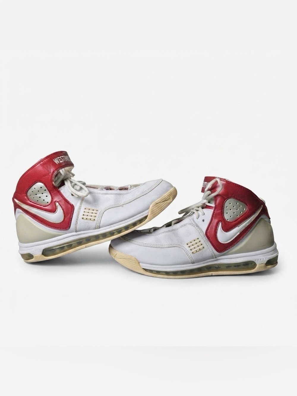 Nike Air Max Elite iD Basketball Sneakers White Red Men Size 12